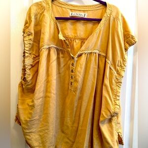 Free People Yellow Top